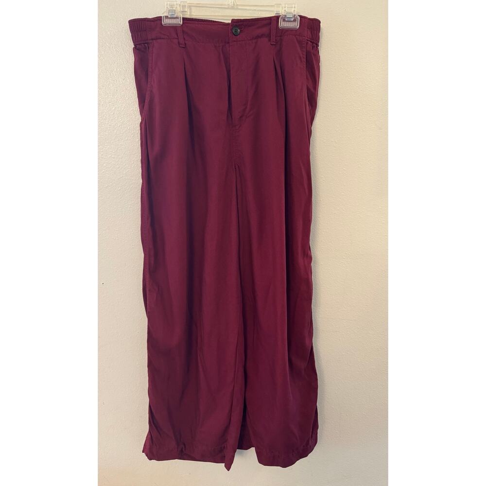 Madewell cranberry red wide leg pants women's 14